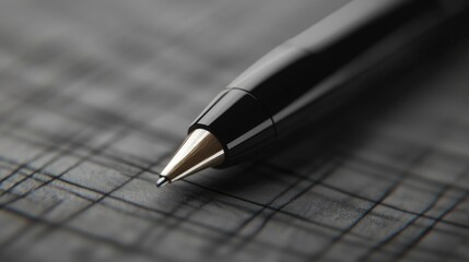 Poster - A pen resting on top of a blank piece of paper, ideal for writing or note-taking.