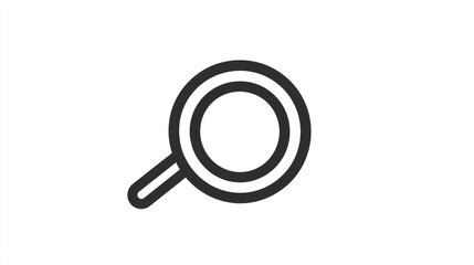 Aufkleber - A magnifying glass icon on a white background, ideal for use in illustrations and designs related to investigation, research, and discovery.