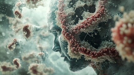 Wall Mural - human cell: a microcosm of life
