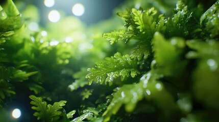 Poster - A close-up shot of a bunch of green plants.