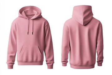 Poster - A pink hoodie sitting on a plain white background.