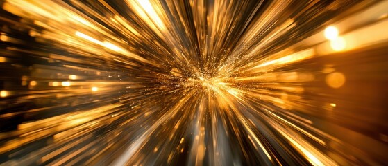 Aufkleber - Dynamic abstract background with golden light rays, creating a sense of motion and energy.