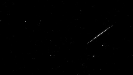 shooting star video with black background