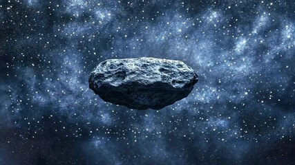 Wall Mural - majestic asteroid floating star-studded space