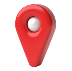 Aufkleber - Map pointer pin isolated on transparent background. 3D render.
