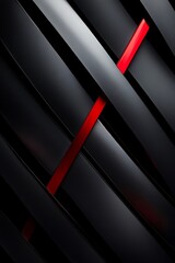 Canvas Print - Dynamic Red and Black Abstract Geometric Background with Bold Diagonal Shapes Creating a Striking, Modern Visual Appeal in Motion