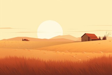 Canvas Print - farm landscape architecture outdoors.