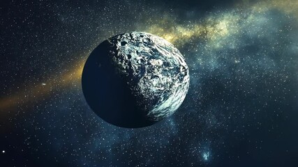 Wall Mural - Majestic cosmic asteroid floating in starry space