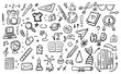 © Crispline Design - Doodle Illustration of Various Educational Symbols