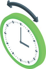 Poster - Clock is changing the time with an arrow rotating it, representing a deadline approaching