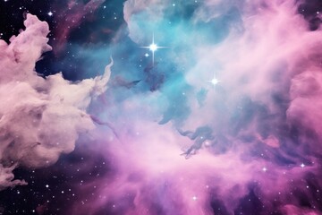 Wall Mural - purple and brown colors nebula space backgrounds.