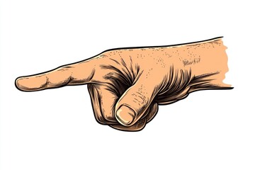 Poster - A hand pointing to something, perfect for indicating directions or highlighting important information.