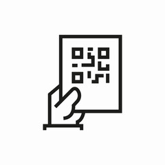 file with qr code icon sign vector