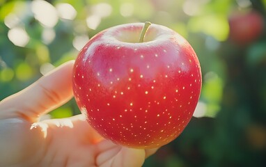 Wall Mural - Red Apple in Hand