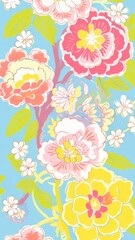 Wall Mural - Flower wallpaper pattern plant.