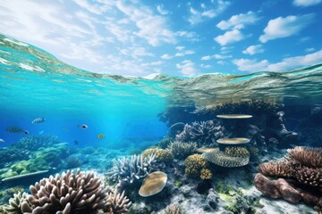 Canvas Print - Great Barrier Reef underwater outdoors nature.