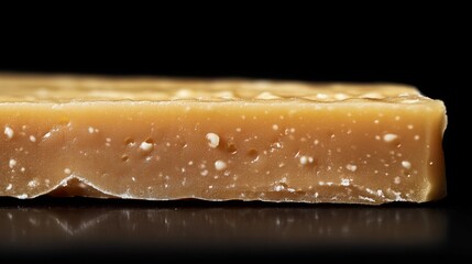 Canvas Print - Close-up of a Piece of Caramel Candy with Air Bubbles