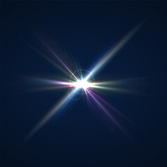 Wall Mural - Beams of bright light shining on black background. White and golden beams of bright light shining on black background
