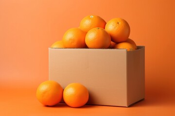 Canvas Print - Orenge fruit box grapefruit.