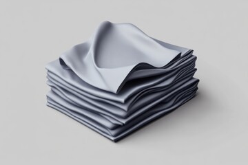 Poster - A stack of folded napkins arranged neatly on top of each other.