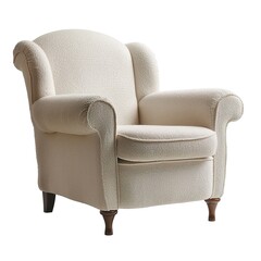 Warm tone color armchair furniture white 