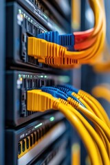 Poster - Yellow and blue wires connected together, various applications possible.