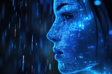 Poster - Close-up shot of a woman's face with raindrops, possible mood or emotional expression.