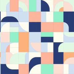 Poster - Abstract Geometric Floral Minimalist Shapes Design