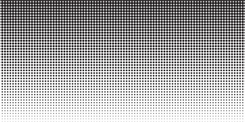 Wall Mural - White and black halftone dots pattern color gradient grunge texture background. Pop art comic sport style vector illustration dots. eps 10. modern.