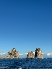 rocks on the sea if capri amalfi coast