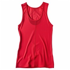 Wall Mural - Red Tank Top on White Background isolated 