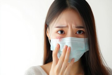 Poster - A person with a face mask on, likely in a public place or during an outbreak.