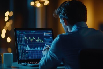 Poster - A person working on a computer in a casual setting.
