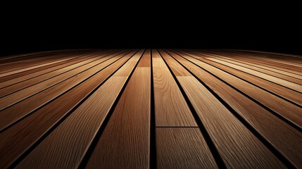 Poster - Smooth Wooden Floor with Dramatic Lighting Effects