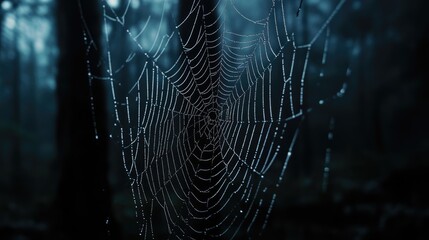 Poster - web of shadows in a dark spooky atmosphere