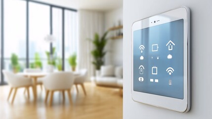 Poster - Smart Home Control Panel in Modern Living Room