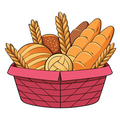 Bread vector illustration.