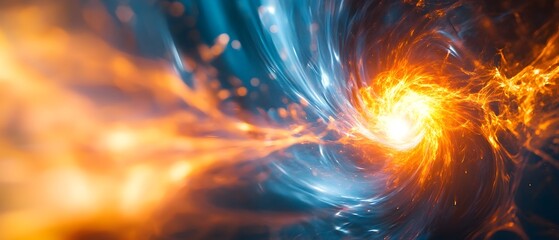 Poster - fusion energy through plasma showcasing the immense power released during the fusion process in a ph