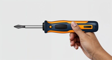 a screwdriver with crosshead on plain white background