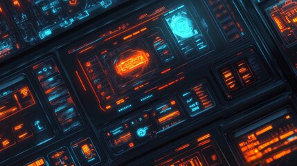Poster - Here is a collection of futuristic futuristic HUD frames, featuring futuristic modern user interfaces, control panels, high-tech hologram windows, and gaming menus.