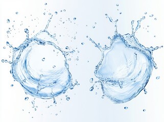 Poster - Water splash captured in mid-motion, rising and falling in perfect symmetry, illustrating the power, grace, and fluid movement of water in its purest form