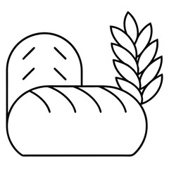 Bread vector silhouette.