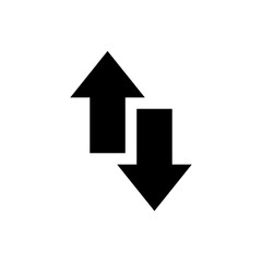 Aufkleber - Up down arrow icon isolated on white background. Upward downward arrows sign symbol