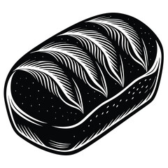 Bread vector silhouette.