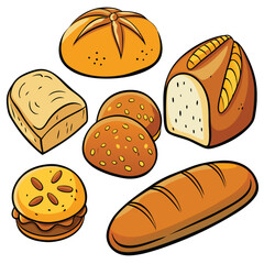 Bread vector illustration.