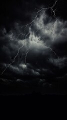 Wall Mural - Dark sky background thunderstorm lightning outdoors.