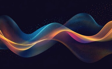 Poster - The background is an abstract digitized innovation concept design for an abstract hud