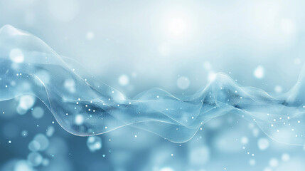 Fototapete - Blue abstract digital connections background,network,science, gradient ,bokeh,light,wave,spotted,dot, wallpaper.