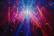 © dvoevnore - Crowd dancing under colorful lights at a lively party or concert