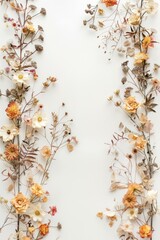 Canvas Print - Dried flower garland backgrounds pattern plant.